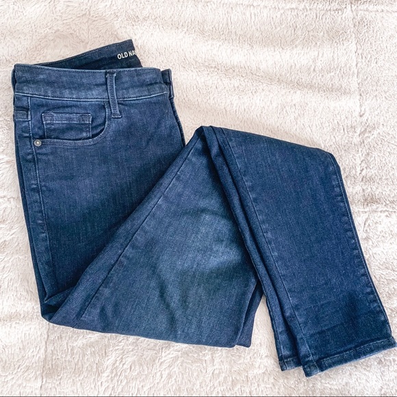Old Navy Rockstar Jeans Dark Wash Mid Rise Size 10 - Picture 1 of 6
